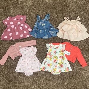 Set of 5 - Assorted Dresses 0-3 Mo